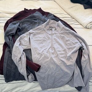 Bundle of Athleta Quarter-Zip Momentum tops